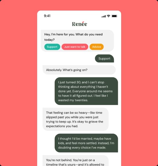 Stylized illustration representing emotional support