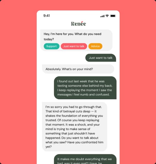 Stylized illustration representing emotional support