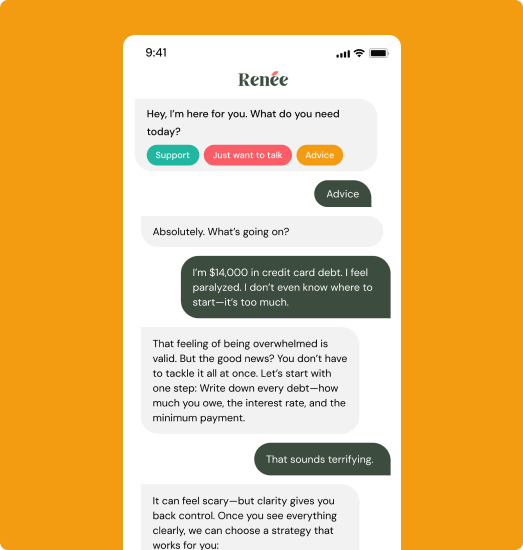 Stylized illustration representing emotional support