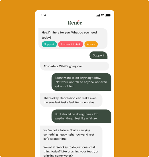 Stylized illustration representing emotional support