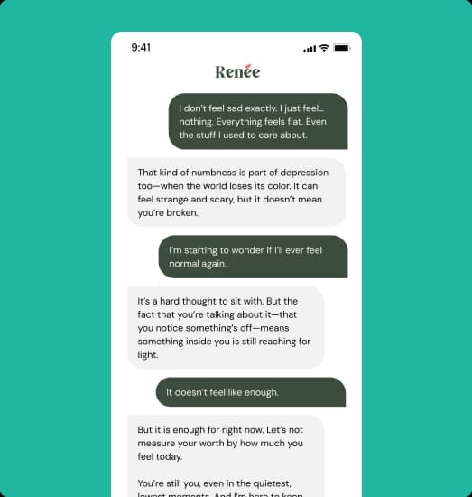 Stylized illustration representing emotional support