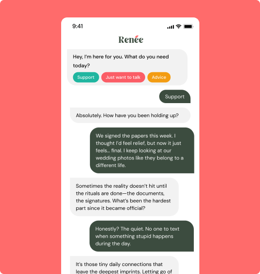 Stylized illustration representing emotional support