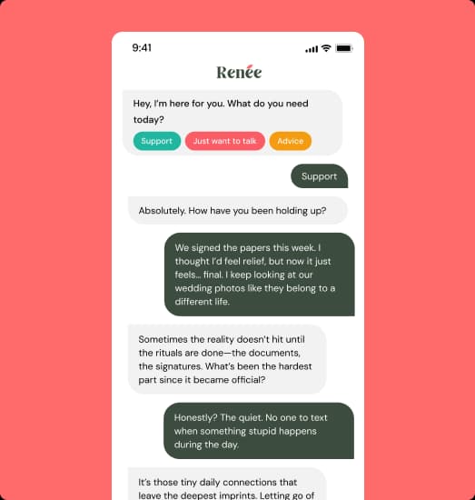 Stylized illustration representing emotional support