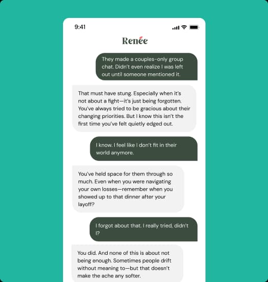 Stylized illustration representing emotional support