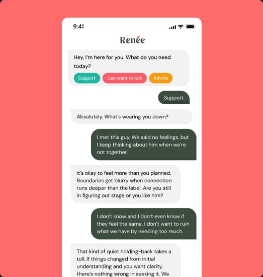 Stylized illustration representing emotional support