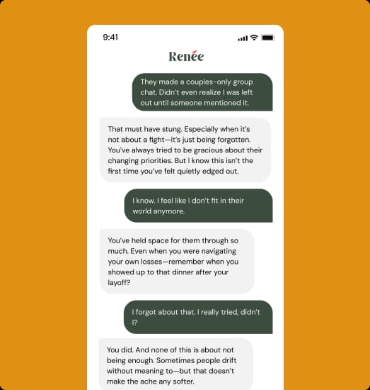 Stylized illustration representing emotional support