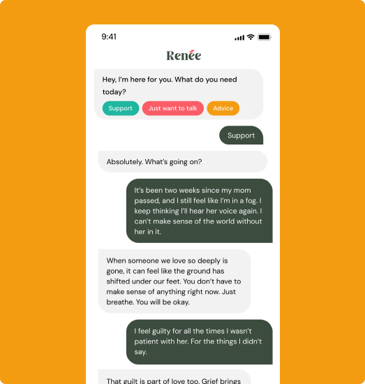 Stylized illustration representing emotional support