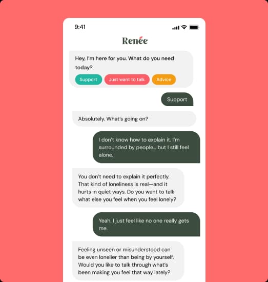 Stylized illustration representing emotional support