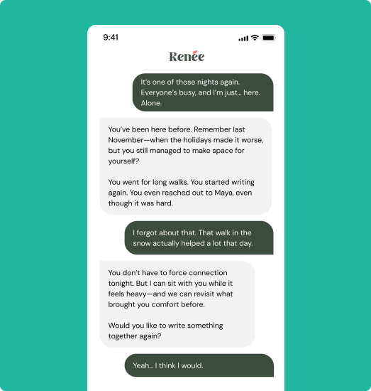 Stylized illustration representing emotional support