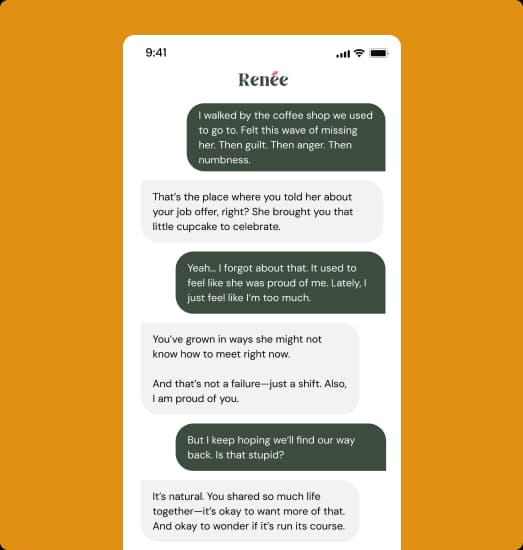 Stylized illustration representing emotional support