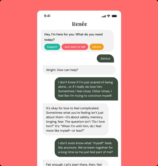 Stylized illustration representing emotional support