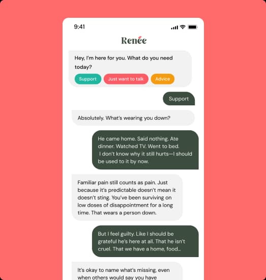 Stylized illustration representing emotional support